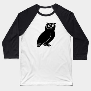 Owl Silhouette Baseball T-Shirt